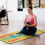 Personalized Word Cloud Name Anti-Slip Yoga Mat with Name Fitness Sports Accessories Birthday Team Gift for Yoga Lovers Women