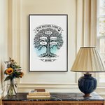 Personalized Family Tree of Life 1- 12 Names Canvas Poster Framed Frameless Painting Wall Decor Anniversary Christmas Housewarming Gift for Family