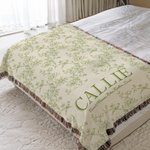 Personlig Retro blommig design mjuk pläd filt med namn och titel heminredning jul födelsedagspresent för kvinnor familj