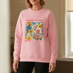 T-shirt ou Sweatshirt Personnalisé avec Nom Texte Année et Motif de Fleur Cadeau Anniversaire Retour à l'École Mariage pour Femme
