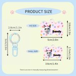 Personalised 3D Cartoon Dog Cat Bone Design Signage Pet Tag with Name Birthday Outdoor Activities Gift for Pet Lovers Owners