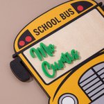 Personalized School Bus Design Magnet with Text Appreciation Day End of School Gift for School Bus Driver