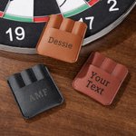 Personalized PU Leather Dart Case with Engraved Text and Holding 3 Darts Tournament Accessories Birthday Gift for Dart Lovers