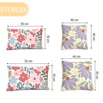 Personlig kudde med dansk blomma och broderat namn med upphöjda prickar perfekt present för henne för födelsedag eller högtid