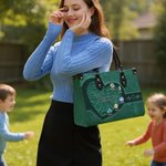 Personalisierte Vintage Geburt Blume große Tragetasche mit 1-12 Namen und Schultergurt Geburtstag Jahrestag Weihnachtsgeschenk für Frauen