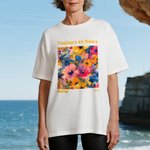 T-shirt ou Sweatshirt Personnalisé avec Nom Texte Année et Motif de Fleur Cadeau Anniversaire Retour à l'École Mariage pour Femme