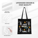 Personalized Dancing Mummy Pumpkin Canvas Canvas Bag with Name and Surname Reusable Accessories Halloween Gift for Kids Family Friends