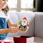 Henkilökohtainen Santa Claus Snowman LED-valo puinen koriste nimellä Home Decor joululahja perheelle Ystäville