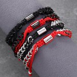 Personalisierte dünne Linie einstellbare Edelstahl geflochtene Seil Armband mit Namen Geburtstag Jahrestag Geschenk für Freund Familie