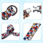 Personalised Mosaic Print Pet Collar with Name and Number Pet Party Birthday Gift for Pet Lovers Owner