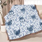 Personalizada Floral Foto Mascota Suave Borla Manta con Nombre Decoración del Hogar Navidad Cumpleaños Regalo para Pet Lover