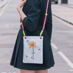 Henkilökohtainen Syntymä Kukka Perhonen Crossbody Matkapuhelin laukku nimi Travel Ostokset tarvikkeet Syntymäpäivä lahja naisille