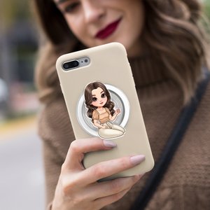 Personalized Cartoon Character Magnetic Phone Grip Phone Accessory Birthday Anniversary Gift for Girls Women