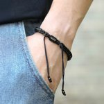 Personalisierte dünne Linie einstellbare Edelstahl geflochtene Seil Armband mit Namen Geburtstag Jahrestag Geschenk für Freund Familie
