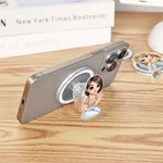 Personalisierte Cartoon Charakter magnetische Telefongriff Telefon Zubehör Geburtstag Jahrestag Geschenk für Mädchen Frauen