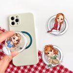 Personalisierte Cartoon Charakter magnetische Telefongriff Telefon Zubehör Geburtstag Jahrestag Geschenk für Mädchen Frauen