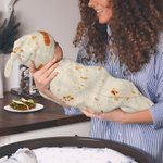 Gepersonaliseerde Tortilla Swaddle Deken en Knoop Muts Set met Naam Verjaardag Baby Shower Gift voor Pasgeborenen Baby's