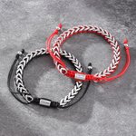 Personalisierte dünne Linie einstellbare Edelstahl geflochtene Seil Armband mit Namen Geburtstag Jahrestag Geschenk für Freund Familie