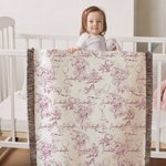 Personalized Winnie the Pooh Style Floral Soft Tassel Blanket with Name Birthday Anniversary Gift for Boys Girls