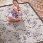 Personalized Winnie the Pooh Style Floral Soft Tassel Blanket with Name Birthday Anniversary Gift for Boys Girls