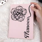 Gepersonaliseerd Geboortebloem Veelkleurig A5 Dagboek Notitieboekje met Naam Dagelijkse Kantoorbenodigdheden Verjaardagscadeau voor Vrouwen Meisjes