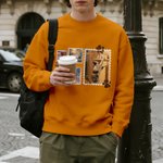 Personalisiertes Retro Briefmarken Weiches T-Shirt Sweatshirt mit Haustierfotos Namen Datum Geburtstag Geschenk für Tierliebhaber Familie