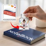 Personalisiertes Buchförmiges Magnetisches Lesezeichen mit Cartoon Figur Namen Buchtitel Schulanfang Geburtstag Geschenk für Buchliebhaber