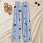 Personalisierte Pyjamahose mit Fotogesicht und Namen Alltagsgebrauch Party Geburtstag Geschenk für Familie Tierhalter