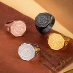 Personalisierte Retro Monogramm Birthstones Siegelring mit eingraviertem Namen und Schule Name Graduierung Geburtstag Geschenk für Absolventen Klassenkameraden