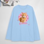 Gepersonaliseerd Ruitjes Foto 100% Katoen Oversized Zachte Lange Mouw Shirt met Naam Dagelijks Dragen Verjaardagscadeau voor dierenliefhebbers