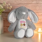 Gepersonaliseerd ballonfiguur schattig konijn pluche knuffelbeest speelgoed met naam verjaardagscadeau voor meisje jongen