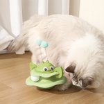 Henkilökohtainen söpö muotoilu 2-in-1 interaktiivinen Tumbler kissa lelu nimellä ja 2 palloa Lemmikkieläinten päivä syntymäpäivälahja kissan ystäville omistajille