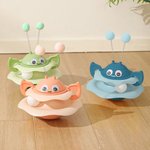 Henkilökohtainen söpö muotoilu 2-in-1 interaktiivinen Tumbler kissa lelu nimellä ja 2 palloa Lemmikkieläinten päivä syntymäpäivälahja kissan ystäville omistajille