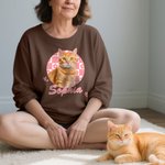 Gepersonaliseerd Ruitjes Foto 100% Katoen Oversized Zachte Lange Mouw Shirt met Naam Dagelijks Dragen Verjaardagscadeau voor dierenliefhebbers