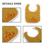 Personalized Pumpkin My 1st Halloween 100% Cotton Baby Bib with Name Halloween Holiday Party Gift for Newborns