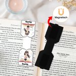 Personalisiertes Buchförmiges Magnetisches Lesezeichen mit Cartoon Figur Namen Buchtitel Schulanfang Geburtstag Geschenk für Buchliebhaber