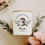 Bocal à Bougie Personnalisé avec Titre Nom Date et Photo d'Animal de Compagnie LED à Choix Cadeau pour les Propriétaires d'Animaux de Compagnie