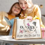 Henkilökohtainen Jumala sanoo, että hän on Mama Suuri Juutti Kangaskassi Teksti Matkailu tarvikkeet Syntymäpäivä Lomalahja naisille Äidit