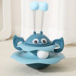 Henkilökohtainen söpö muotoilu 2-in-1 interaktiivinen Tumbler kissa lelu nimellä ja 2 palloa Lemmikkieläinten päivä syntymäpäivälahja kissan ystäville omistajille