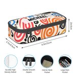 Personalized Abstract Graffiti Large Capacity Multi-Compartment Pencil Case with Name Back to School Birthday Gift for Student Teacher Artist