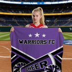 Personalized Pom-pom Trumpet Soft Throw Blanket with Name and Team Name Home Decor Game Day Gift for Cheerleaders