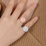 Personalisierte Retro Monogramm Birthstones Siegelring mit eingraviertem Namen und Schule Name Graduierung Geburtstag Geschenk für Absolventen Klassenkameraden