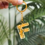 Personalisierte Goldfolie Initial Schlüsselanhänger Tasche Zubehör Reise Geburtstag Geschenk für Frauen Mädchen