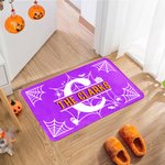 Personalized Halloween Theme Spider Web Design Multicolor Non-Slip Doormat with Name and Initial Home Decor Halloween Gift for Family