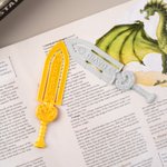 Henkilökohtainen 3D Sword Teksti Kirjanmerkki Lukeminen Supply Syntymäpäivälahja kirjan ystäville Fantasy Fans