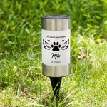 Personalisiertes Regenbogen Katze Hund Pfotenabdruck Solar Gartenlicht mit Namen Text Datum Erinnerung Trauergeschenk für Tierbesitzer Tierliebhaber