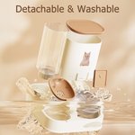 Personalized Pet Photo Automatic 2-in-1 Gravity Pet Feeder and Water Dispenser with Name Daily Use Birthday Gift for Pet Owners