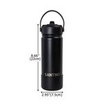 Gepersonaliseerde gegraveerde naam 18 oz geïsoleerde waterfles met handvat en rietje terug naar school verjaardag reiscadeau voor kinderen vrienden familie