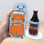 Personalisierte Trachten Bier Dosenkühler für 355–475 ml Dosen mit Namen Oktoberfest Dekoration Grillparty Geschenk für Familie