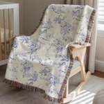 Personalized Winnie the Pooh Style Floral Soft Tassel Blanket with Name Birthday Anniversary Gift for Boys Girls